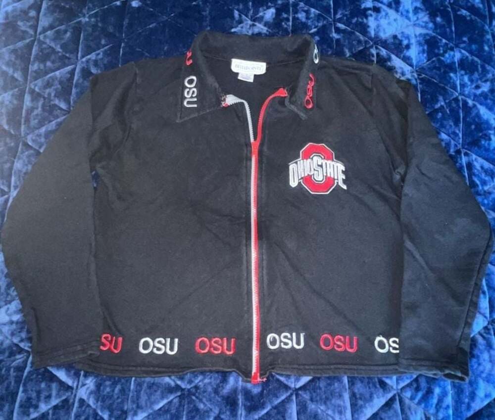 Bellepointe Ohio State University OSU Black Full Zip Cotton Jacket